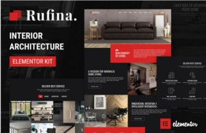 Rufina - Interior Architecture Elementor Template Kit