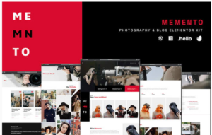 Memento - Photography & Blog Elementor Template Kit