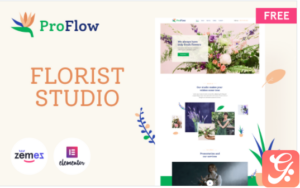 ProFlow - Free Contemporary and Minimalistic Florist WordPress Theme