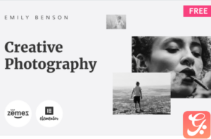 Emily Benson - Free Photography One Page WordPress Theme
