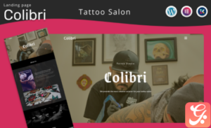 Colibri - Tattoo Salon Landing page WordPress Elementor Theme