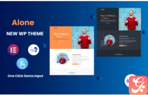 Alone-Portfolio/Resume/CV One page WordPress Elementor Theme
