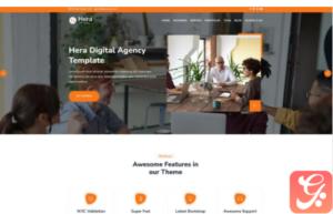 Hera - Digital Agency One page WordPress Theme