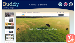 Buddy - Animal Service Elementor Landing page WordPress theme