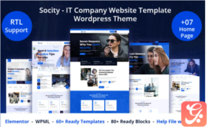 Socity - IT Company Website Template WordPress Theme