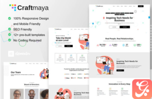 CraftMaya - IT Solutions & Services Company Elementor Template Kit
