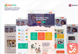Edukids – Kindergarten & Child Care Elementor Template Kit
