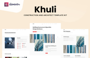 Khuli - Construction & Architecture Elementor Template Kit