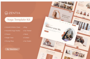 Zentia | Yoga Teacher & Studio Elementor Template Kit