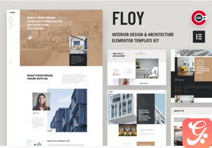 Floy - Interior Design & Architecture Elementor template kit