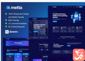Metta - Cryptocurrency Blockchain & Bitcoin Elementor Template Kit
