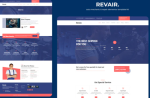 Revair - Auto Mechanic & Repair Elementor Template Kit
