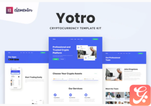 Yotro - Cryptocurrency Elementor Template Kit