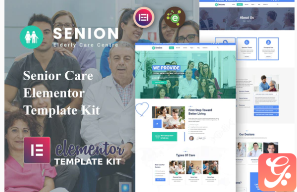 Senion - Senior Care Elementor Template Kit