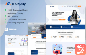 Moxpay - Online Payment Gateway Elementor Template Kit