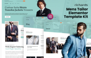Richards - Men's Tailor Elementor Template Kit