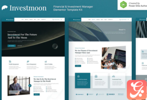 Investmoon – Finance & Investment Manager Elementor Template Kit