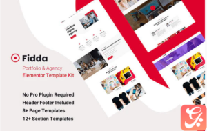 Fidda - Portfolio & Agency Elementor Template Kit
