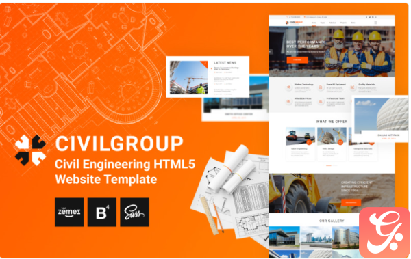 Civil Group Civil Engineering HTML5 Website Template