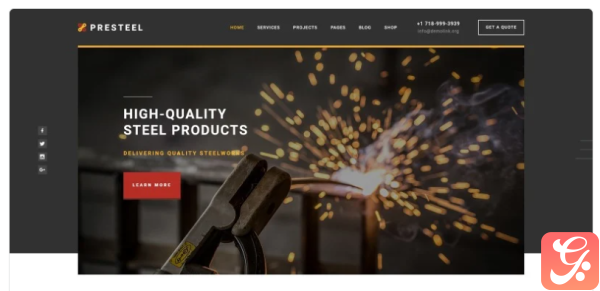 Presteel Steelworks Multipage Creative HTML Website Template
