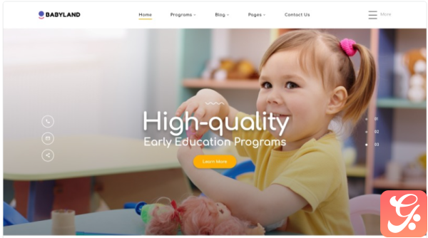 Babyland Kids Center Multipage Clean HTML Website Template