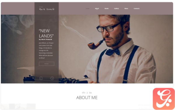 Mark Oswald - Writer Responsive Minimal HTML5 Website Template 1.0