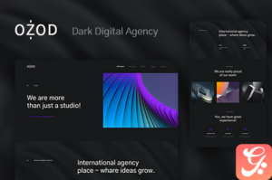 Ozod - Dark Digital Agency Elementor Template Kit