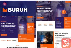 Buruh - Laser Cutting & Engineering Company Elementor Template Kit