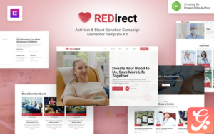Redirect – Blood Donation Campaign & Activism Elementor Template Kit