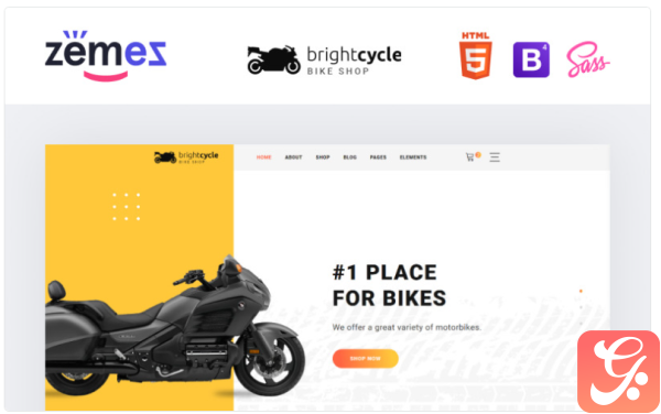 Brightcycle Motorcycle Store Website Template