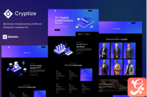 Cryptize - Blockchain Cryptocurrency & Bitcoin Elementor Template Kit