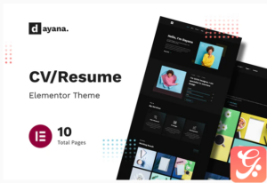 Dayana - Resume Elementor Template Kit