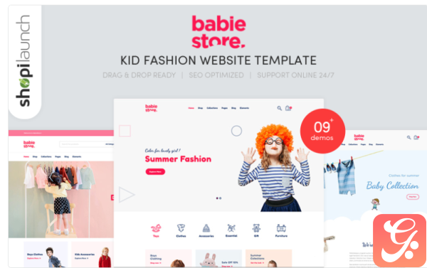 Babie Store Kid Fashion Website Template