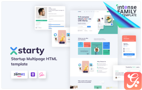 Starty IT Startup Company Website Template