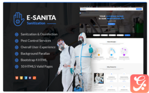 e-Sanita - Sanitation and Pest Control HTML Website Template 1.0