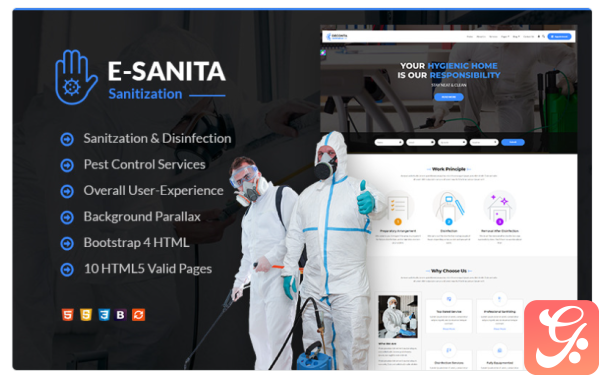 e Sanita Sanitation and Pest Control HTML Website Template