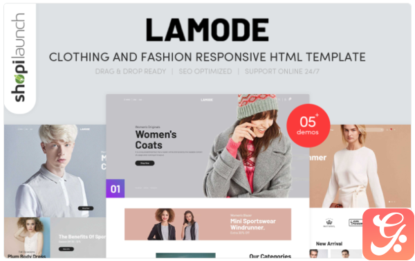 Lamode Clothing Fashion Responsive Website Template