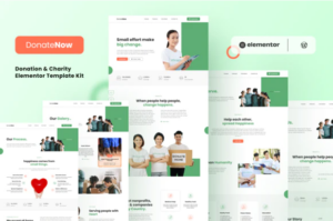 Donatenow - Donation & Charity Elementor Template Kit