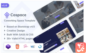 Cospace - Coworking & Rental Space Website Template 1.0