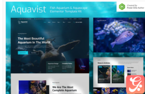 Aquavist – Fish Aquarium & Aquascape Elementor Template Kit