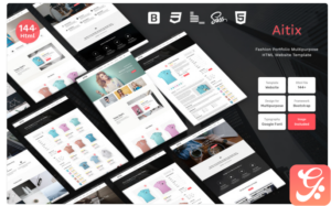 Aitix - Fashion Portfolio Multipurpose Clean Bootstrap Website Template 1.0