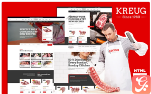 Kreug | Meat Farm & Poultry Store Website Template 1.0