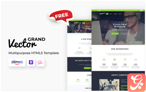 Grand Vector Free Multipurpose Responsive Website Template