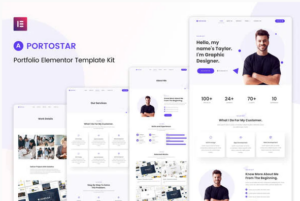 Portostar - Personal Portfolio Elementor Template Kit