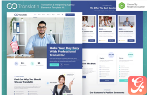 Translatin – Translation Services & Interpreting Agency Elementor Template Kit
