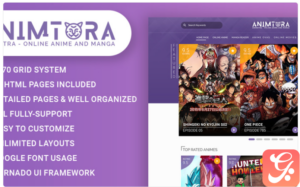 Animotra - Online Anime and Manga Website Template 1.0