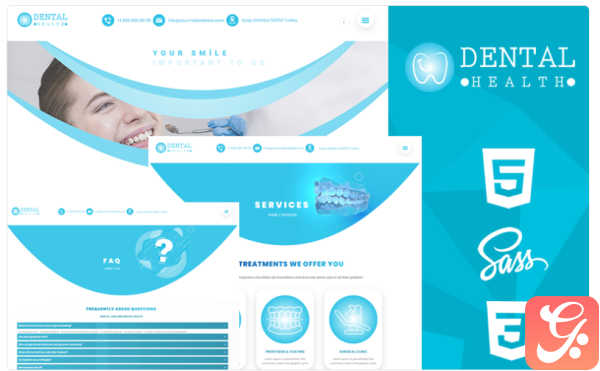 Dental Health Creative Responsive HTML5 CSS3 Theme Website Template