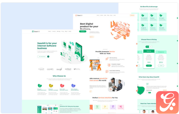 Saashill Software Website Template