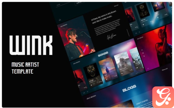 Music Artist and Singer By WINK Website Template