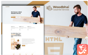 Woodbhai - Carpenter Service And Shop Website Template 1.0
